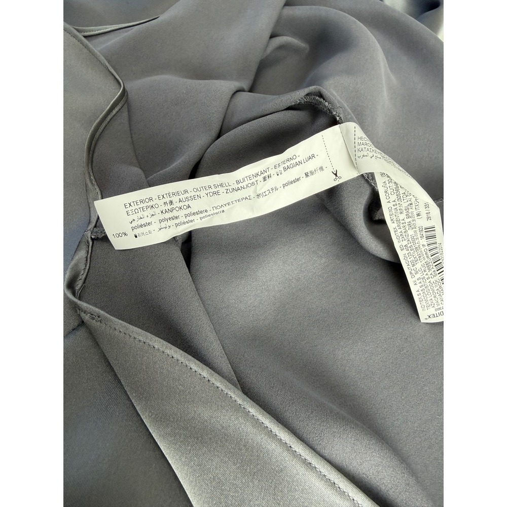 ZARA Grey Satin Halter Neck Open Back Maxi Dress XS 2916/331 NWT - Picture 15 of 16